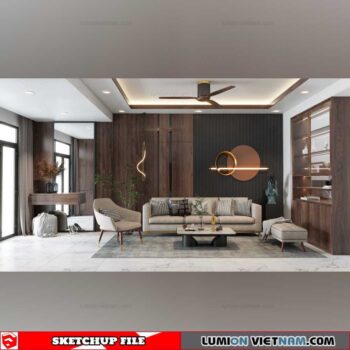 Livingroom - Sketchup Interior Scene By An Doan