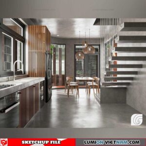 Livingroom - Sketchup Interior Scene By Thuy Lee