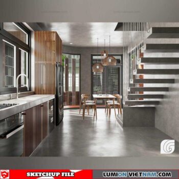 Livingroom - Sketchup Interior Scene By Thuy Lee