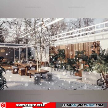 Coffee - Sketchup Interior Scene By Nguyen Li