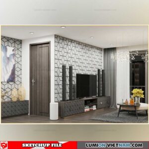 Apartment - Sketchup Interior Scene By Toan Nguyen