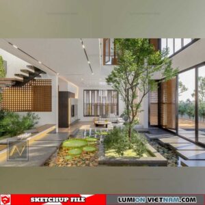 Livingroom - Sketchup Interior Scene By Ngo Hai