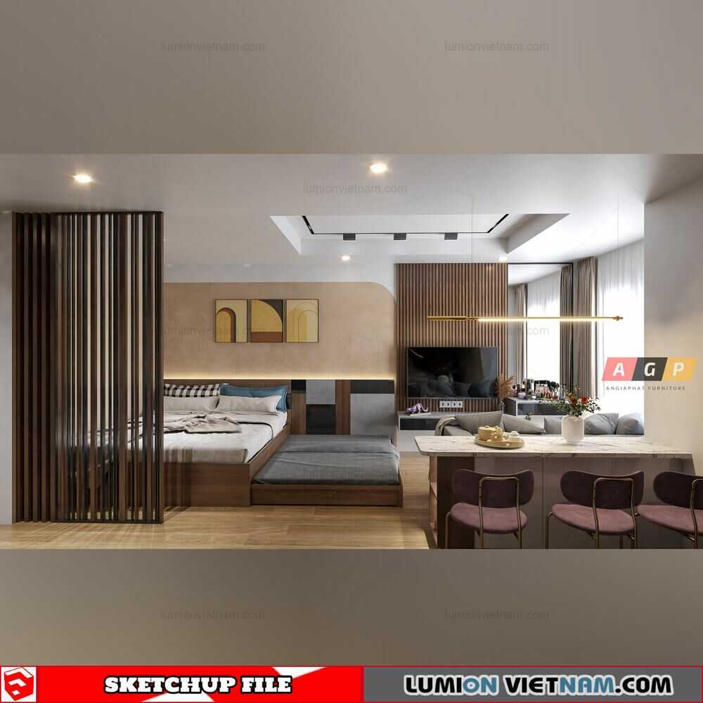 4342-Interior-Apartment-Scene-Sketchup-Model-By-Hao-Nguyen-1