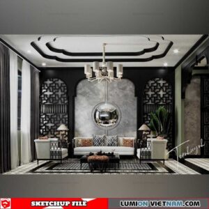 Livingroom - Sketchup Interior Scene By Huynh Toan