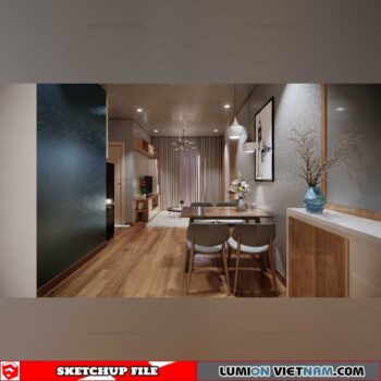 Apartment - Sketchup Interior Scene By Ho Minh