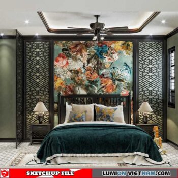 Bedroom - Sketchup Interior Scene By Chau Hung