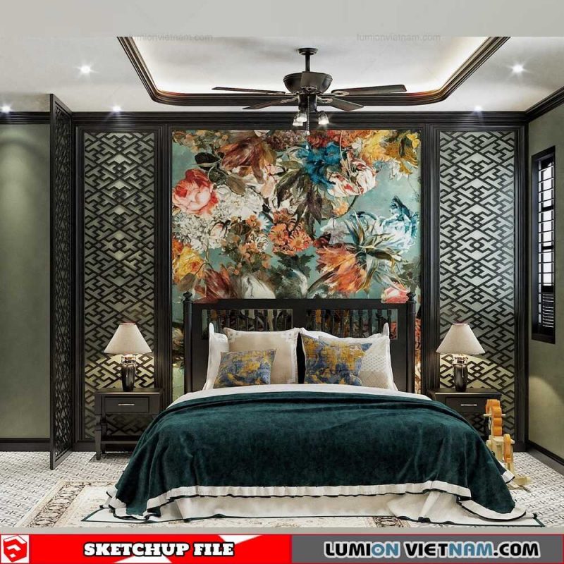 Bedroom - Sketchup Interior Scene By Chau Hung