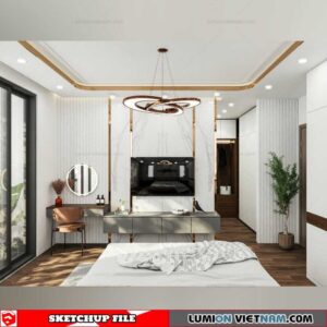 Bedroom - Sketchup Interior Scene By Quoc Vi Phan Phan
