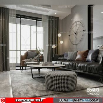 Livingroom - Sketchup Interior Scene By