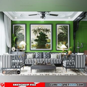 Livingroom - Sketchup Interior Scene By Tran Viet Hung