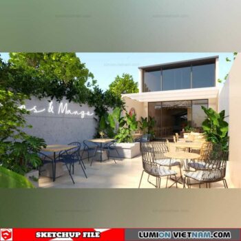 Coffee - Sketchup Interior Scene By Chu Thanh An