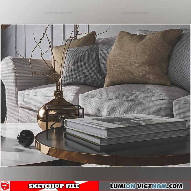 Livingroom - Sketchup Interior Scene By Tung Nguyen