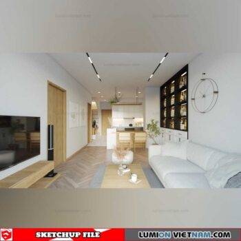Apartment - Sketchup Interior Scene By Quoc Anh