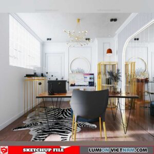 Office - Sketchup Interior Scene By Phan Tuan