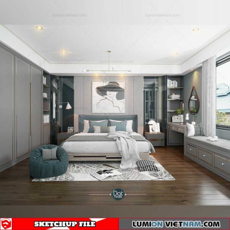 Bedroom - Sketchup Interior Scene By DatHouzz