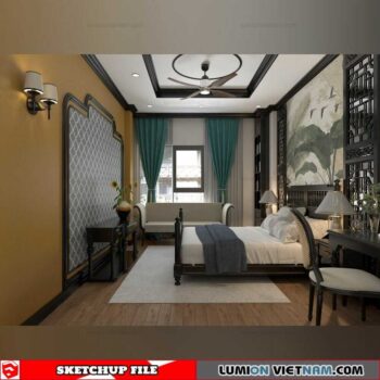 Bedroom - Sketchup Interior Scene By Thich Phat Hoang