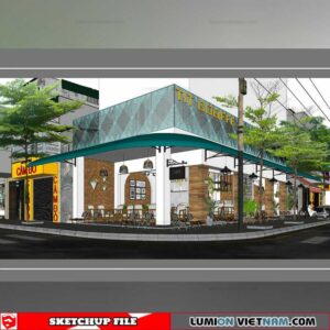 Coffee - Sketchup Interior Scene By Nga Nguyen