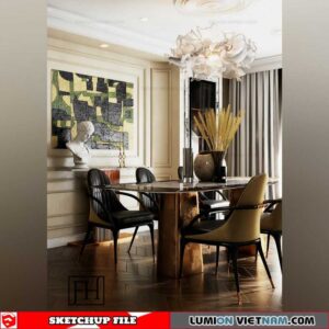 Dining room - Sketchup Interior Scene By Duong Tuan