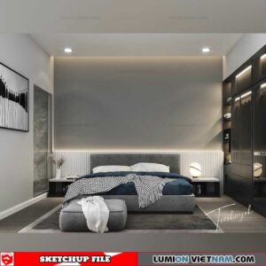 Bedroom - Sketchup Interior Scene By Huynh Toan