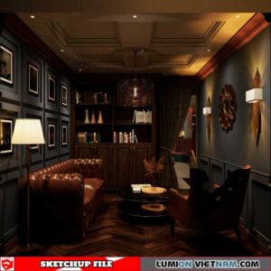 Livingroom - Sketchup Interior Scene By Nghiem Viet Thai
