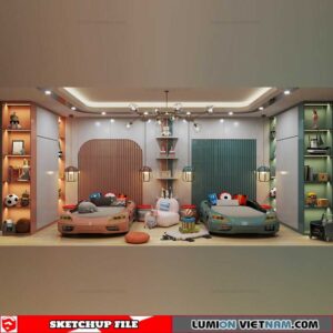 Children room - Sketchup Interior Scene By Xuan Khanh