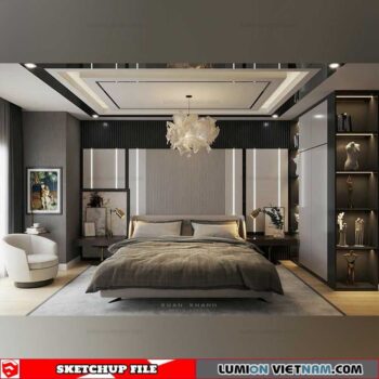 Bedroom - Sketchup Interior Scene By Xuan Khanh
