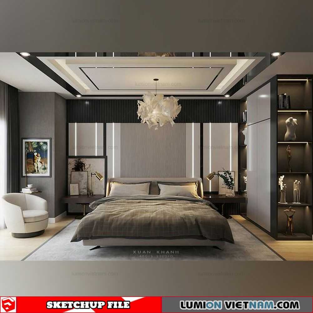 4489-Interior-Bedroom-Scene-Sketchup-Model-By-Xuan-Khanh-1