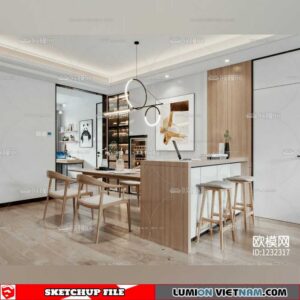 Apartment - Sketchup Interior Scene By Duc Nguyen