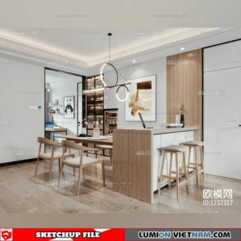 Apartment - Sketchup Interior Scene By Duc Nguyen