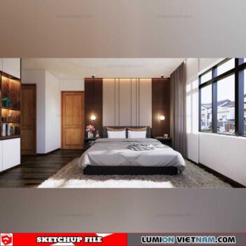 Bedroom - Sketchup Interior Scene By Nghiem Viet Thai