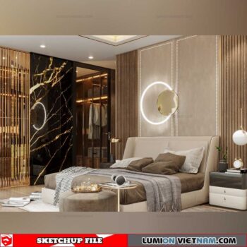 Bedroom - Sketchup Interior Scene By Huy Dang