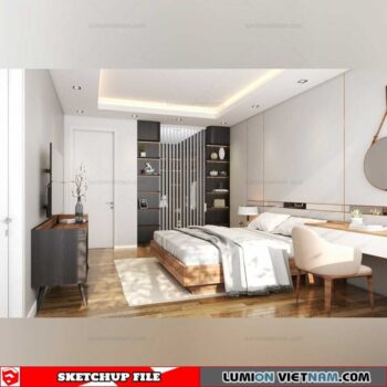 Bedroom - Sketchup Interior Scene By Ha Anh