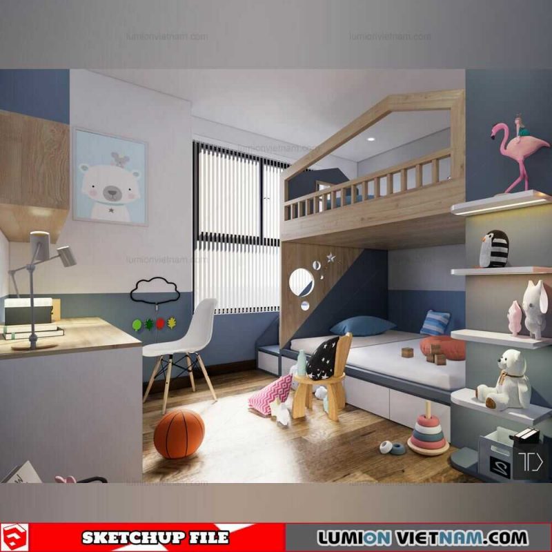 Bedroom - Sketchup Interior Scene By Viet Thai