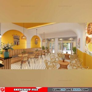Coffee - Sketchup Interior Scene By Nghiem Viet Tha