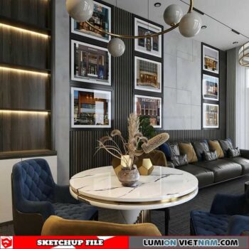 Office - Sketchup Interior Scene By Xuan Khanh