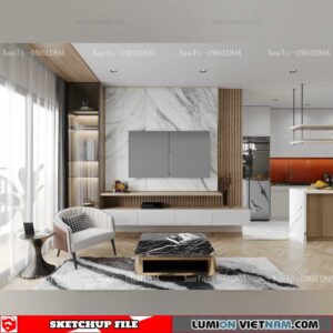 Apartment - Sketchup Interior Scene By Nguyen Danh Tu