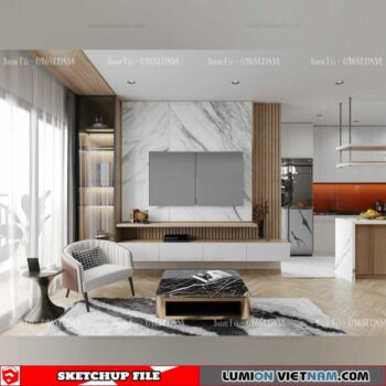 Apartment - Sketchup Interior Scene By Nguyen Danh Tu