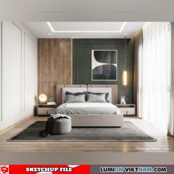 Bedroom - Sketchup Interior Scene By Thuy Lee