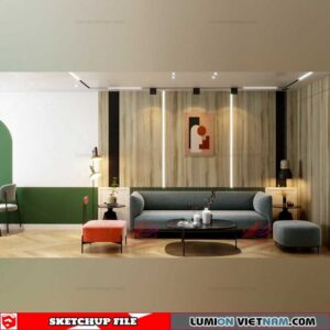 Apartment - Sketchup Interior Scene By Quang Sang