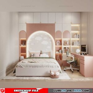 Livingroom - Sketchup Interior Scene By Thuy Lee