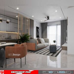 Livingroom - Sketchup Interior Scene By Trong Thanh