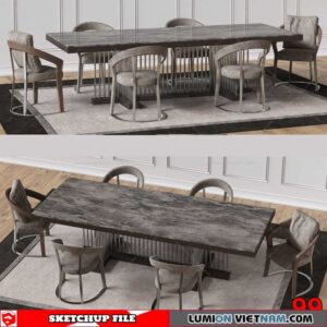 TABLE &CHAIR [SKETCHUP MODEL]