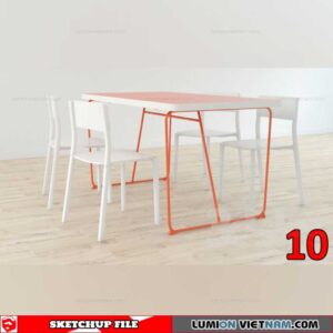 TABLE &CHAIR [SKETCHUP MODEL]