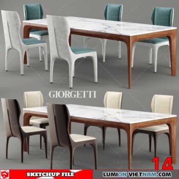 TABLE &CHAIR [SKETCHUP MODEL]