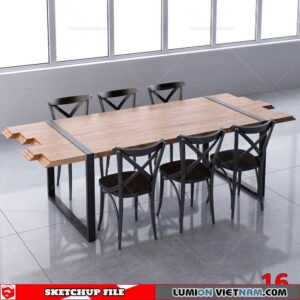 TABLE &CHAIR [SKETCHUP MODEL]