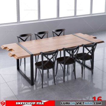 TABLE &CHAIR [SKETCHUP MODEL]