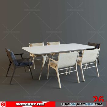 TABLE &CHAIR [SKETCHUP MODEL]