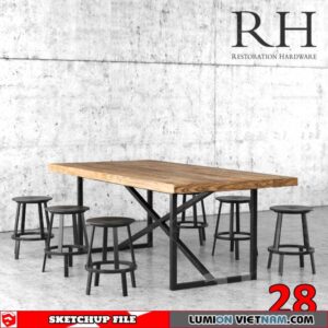 TABLE &CHAIR [SKETCHUP MODEL]