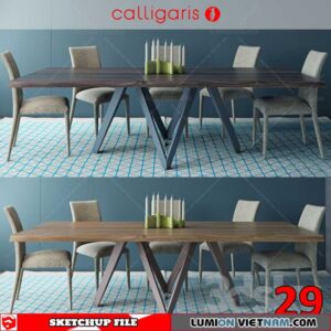 TABLE &CHAIR [SKETCHUP MODEL]