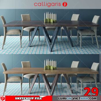 TABLE &CHAIR [SKETCHUP MODEL]